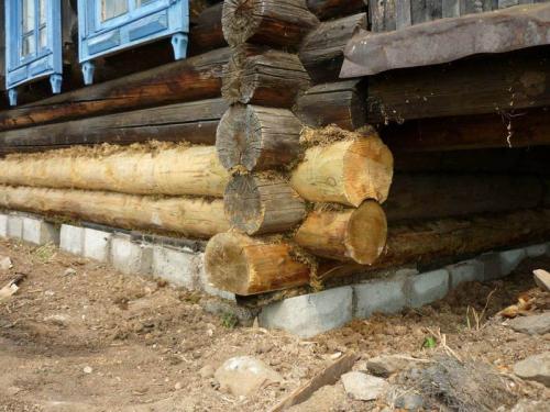 Замена нижних венцов деревянного дома своими руками
