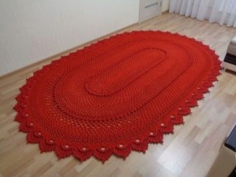 Украшаем дом ковром из шнура, вязаного крючком
