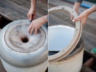 Процесс изготовления мангала из барабана стиральной машины