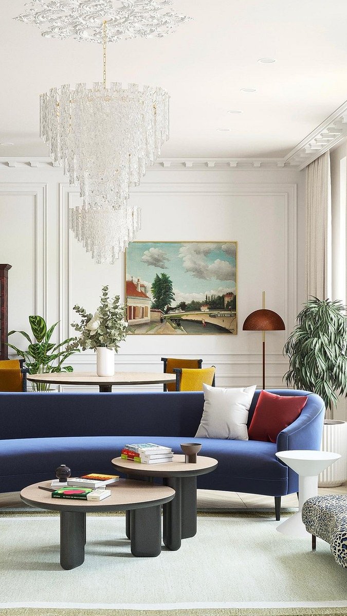 Синий диван в интерьере: советы по выбору и лучшие варианты сочетаний + 60 фото